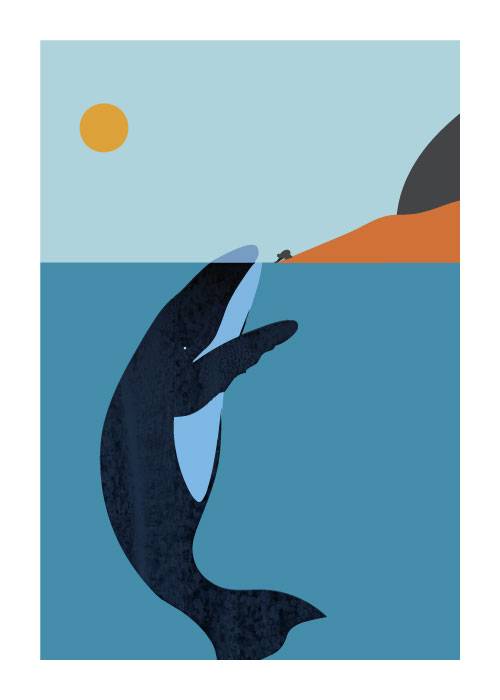 I Whale Love You – Grafiske Plakater