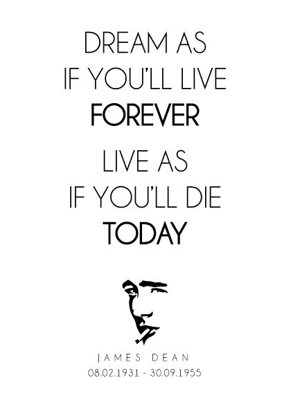 James Dean – Tekstplakater