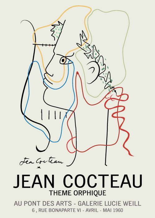 Jean Cocteau Man Sketch – Kunst