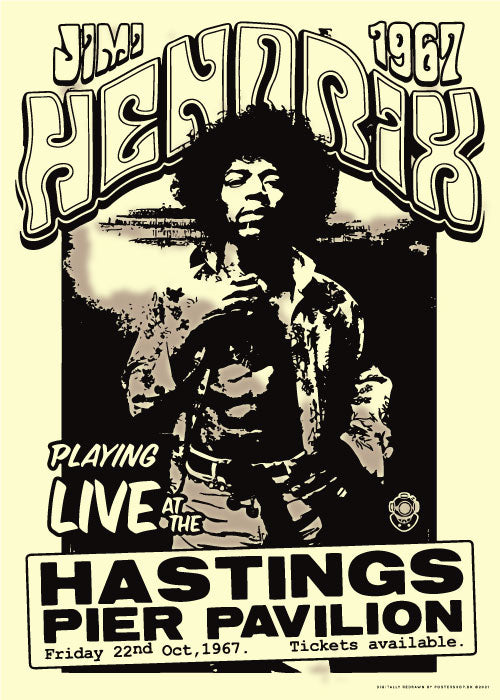 Jimi Hendrix Concert 1967 – Vintage/Retro plakater
