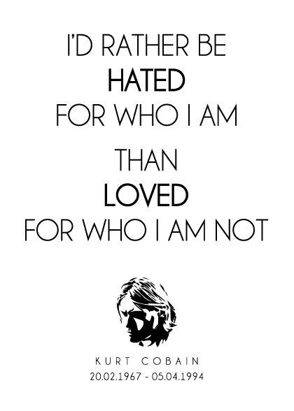 Kurt Cobain – Tekstplakater