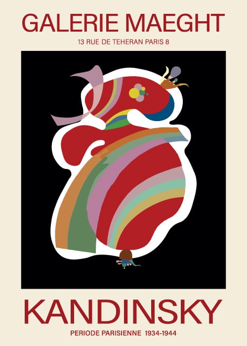 Kandinsky La Forme Rouge – Kunst