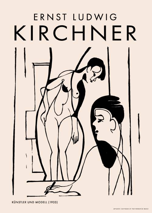 Kirchner Artist And Model – Kunst