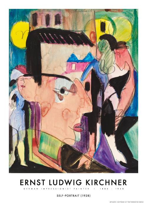 Kirchner Self Portrait – Kunst