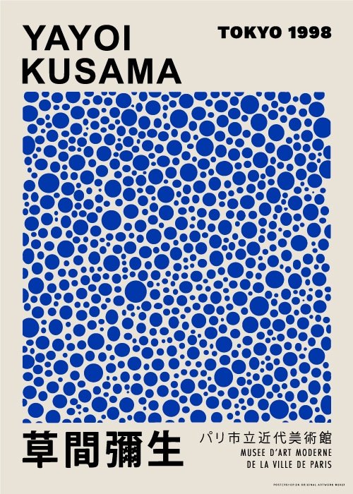 Kusama Blue Dots – Kunst