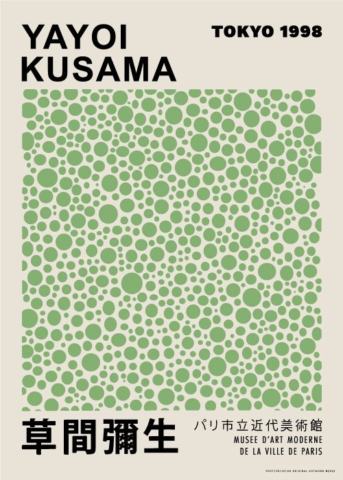 Kusama Green Dots – Kunst