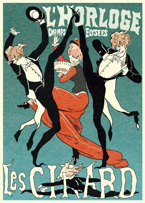 L'horloge Les Girard – Vintage/Retro plakater
