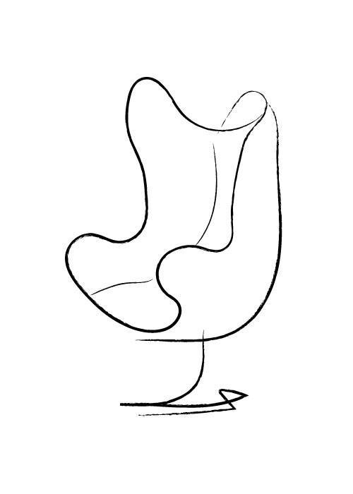 Lined Egg Chair – Kunst