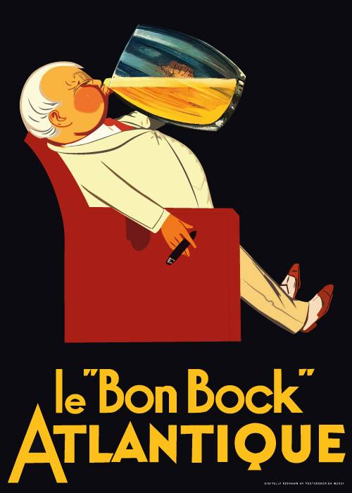 Le Bon Bock Atlantique – Vintage/Retro plakater