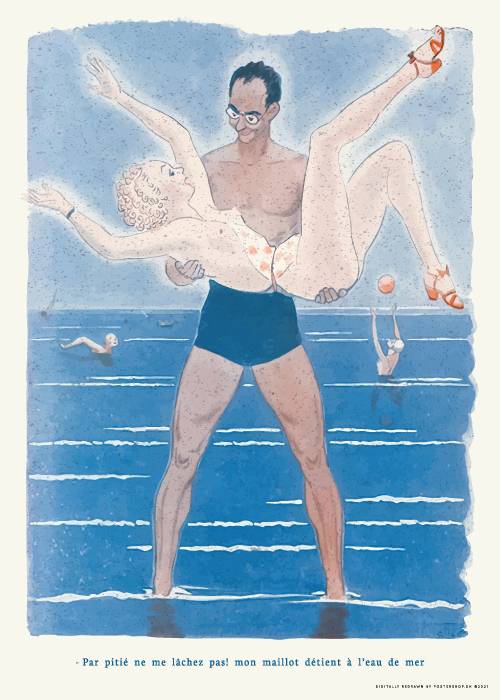 Le Maillot De Bain – Vintage/Retro plakater