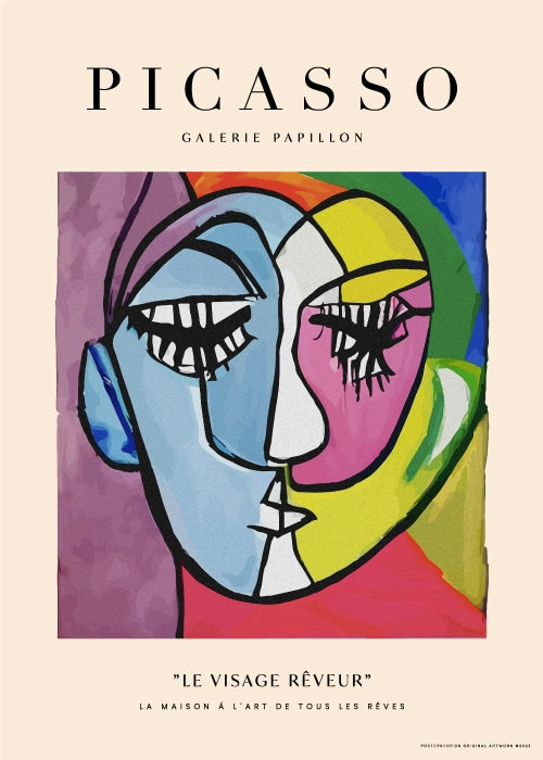 Picasso Le Visage Rêveur Pink – Kunst