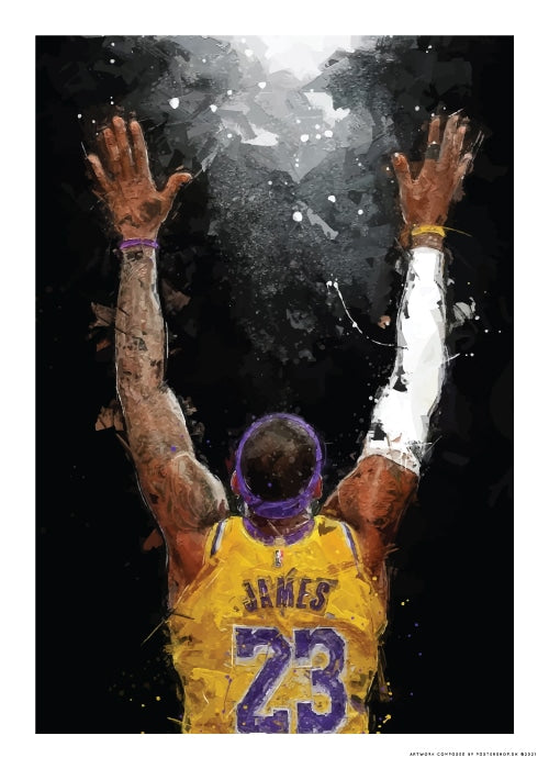 Lebron James Hands Up – Basketball