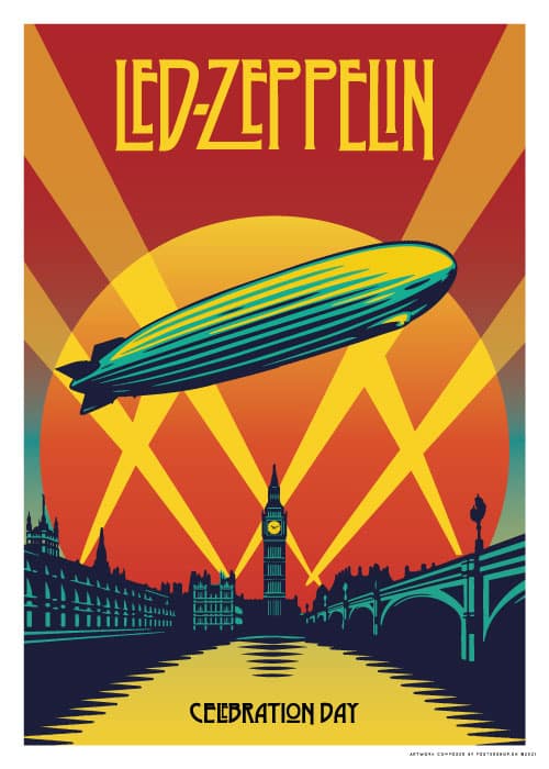 Led Zeppelin Celebration Day Album – Vintage/Retro plakater