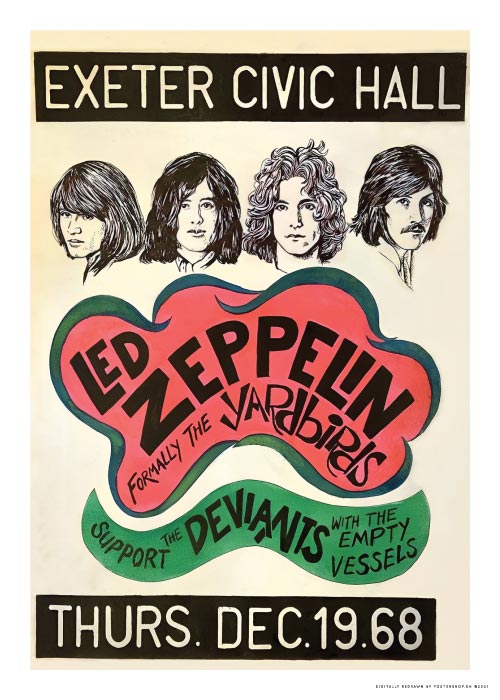 Led Zeppelin Conert 1968 – Vintage/Retro plakater