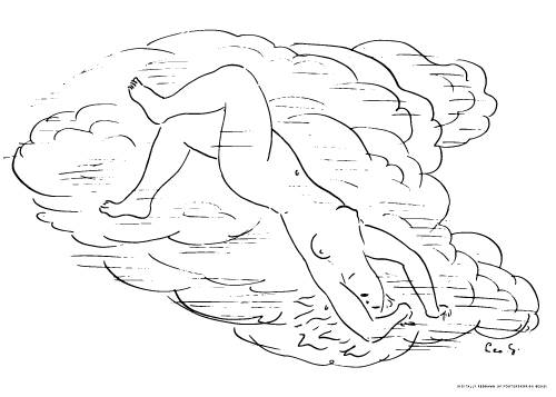 Leo Gestel Ink Lady Swimming – Kunst