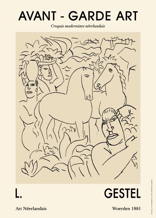 Leo Gestel Landscape – Kunst