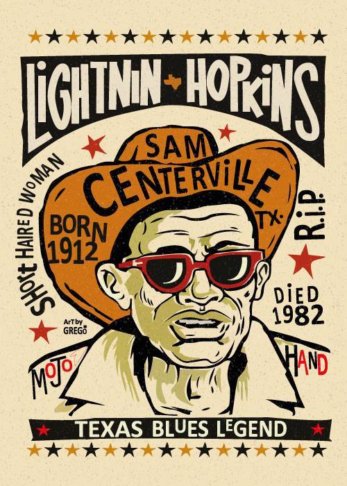 Lightnin' Hopkins Poster – Vintage/Retro plakater