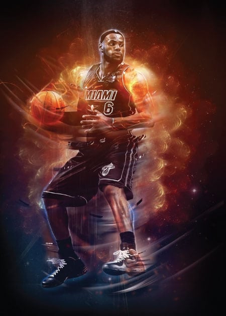 Lighting Lebron – Basketball