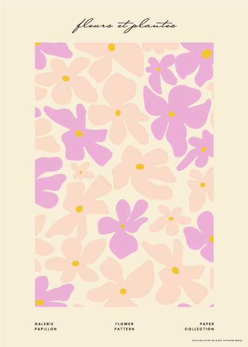Lilac Flower Pattern – Kunst