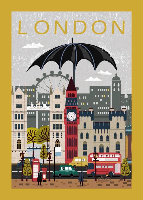 London Under Umbrella