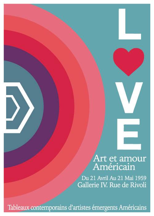 Love Exhibition Poster – Vintage/Retro plakater