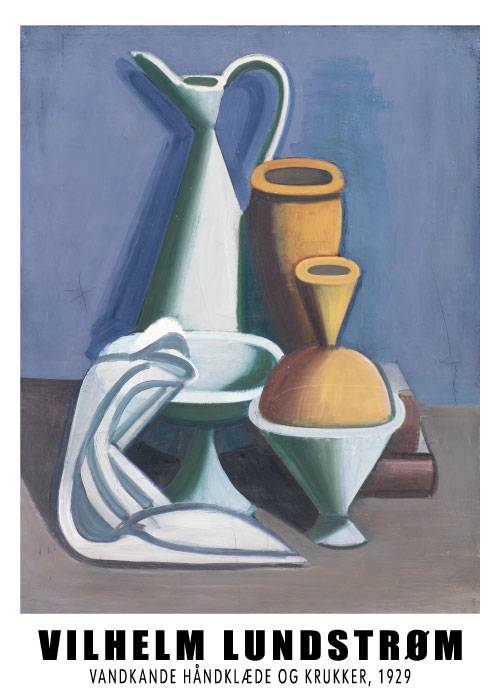 Lundstrøm Vandkande Håndklæde Og Krukker – Kunst