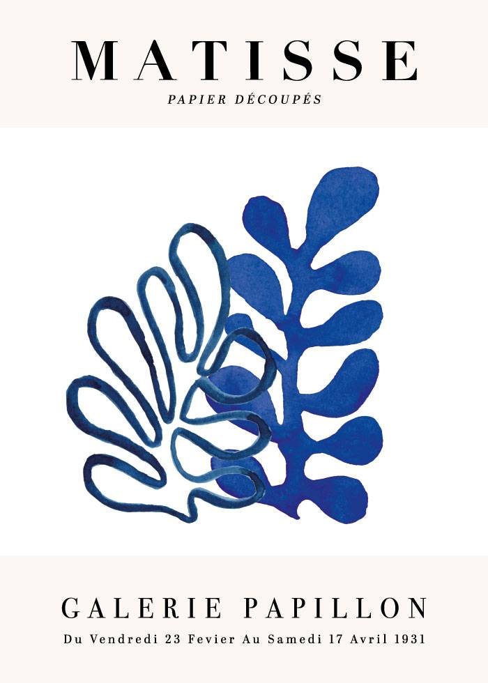 Matisse Blue Leaf Shadow – Kunst