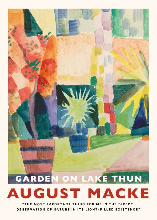Macke Garden On Lake Thun – Kunst