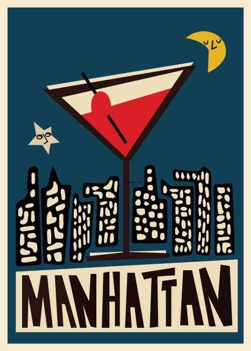 Manhattan Cocktail Poster