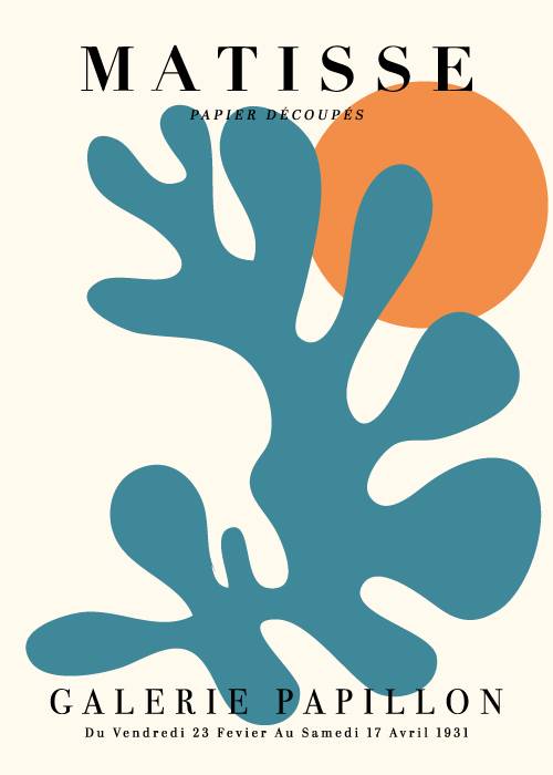 Matisse Blue Cut Out – Kunst