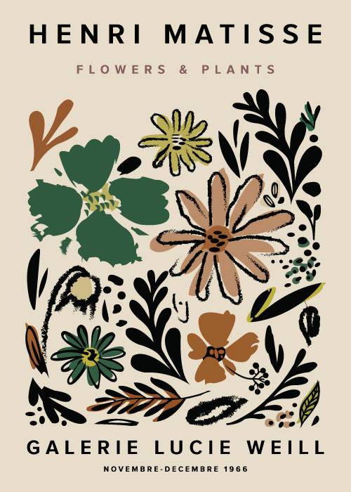 Matisse Flower Doodles – Kunst