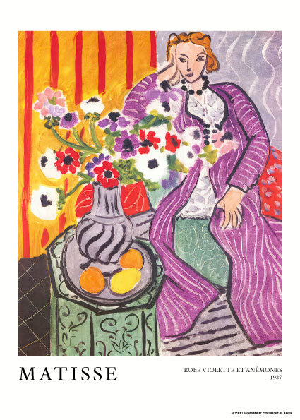 Matisse Robe Violette Et Anemones – Kunst