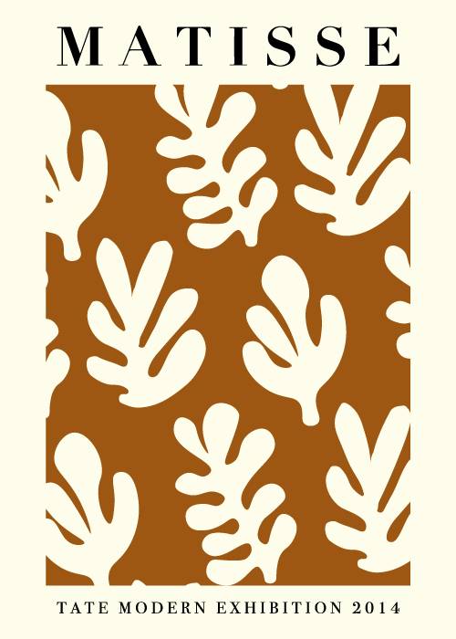 Matisse Triple Leaves Brown – Kunst