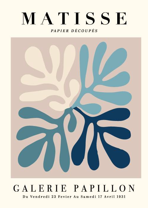 Matisse Teal Leaves – Kunst