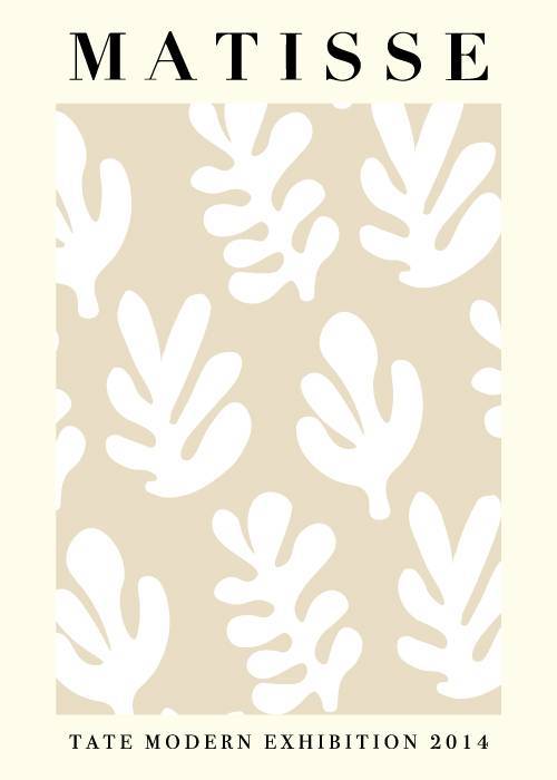 Matisse White Triple Leaves – Kunst