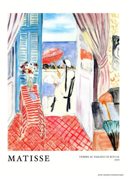 Matisse Woman Under Red Umbrella – Kunst