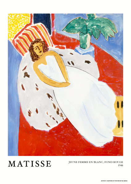 Matisse Young Woman In White – Kunst