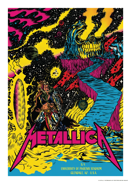 Metallica Phoenix Stadium – Vintage/Retro plakater
