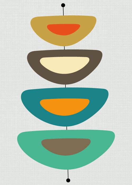 Mid Century Flower – Kunst