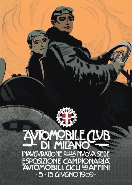 Milano Automobile Club – Vintage/Retro plakater