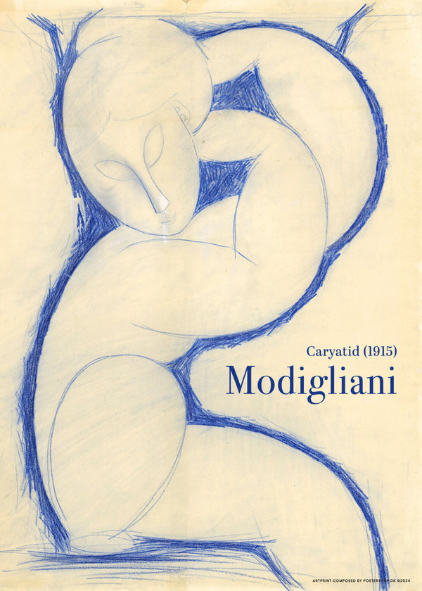 Modigliani Caryatid Sketch – Kunst