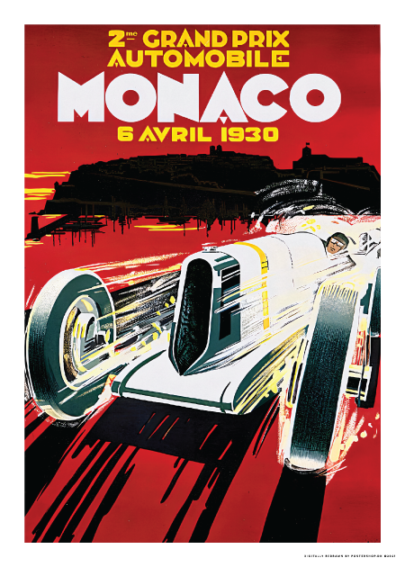 Monaco Grand Prix 1930 – Vintage/Retro plakater