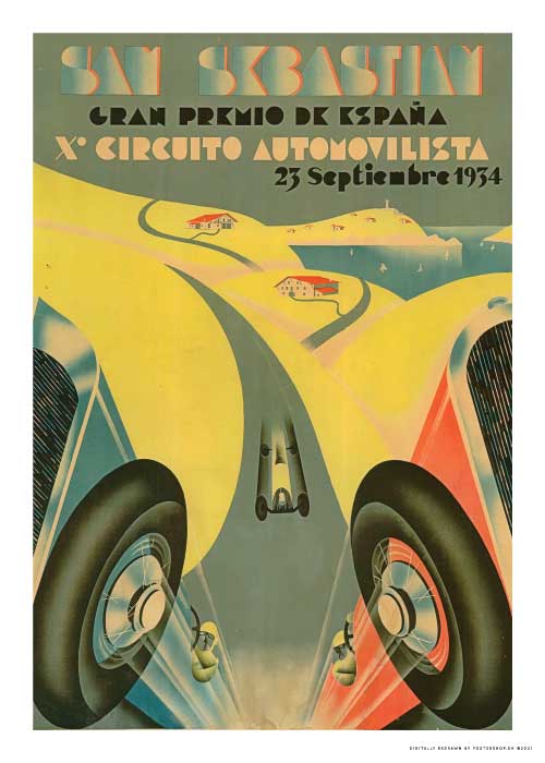 San Sebastian Grand Prix 1937 – Vintage/Retro plakater