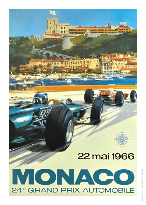 Monaco Grand Prix 1966 – Vintage/Retro plakater