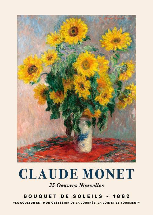 Monet Bouquet Of Sunflowers – Kunst