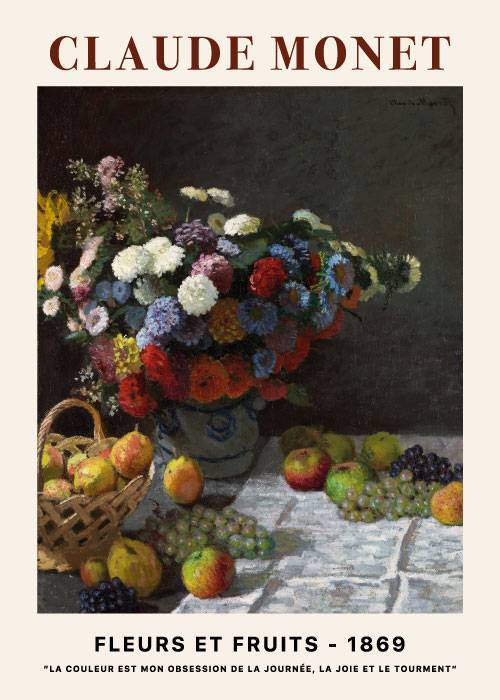 Monet Flowers And Fruit – Kunst
