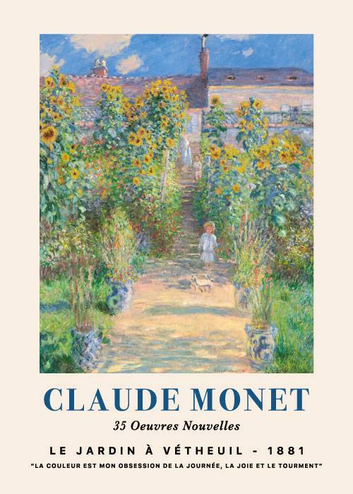 Monet Garden At Vétheuil – Kunst
