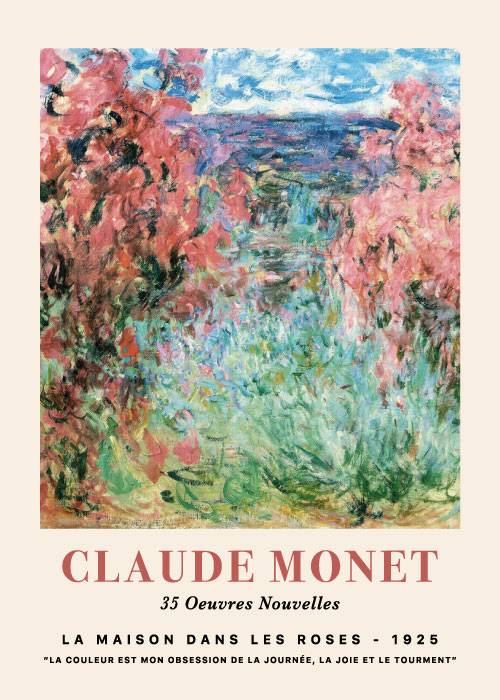 Monet House Of Roses – Kunst