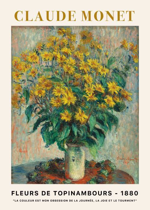 Monet Jerusalem Artichoke Flowers – Kunst