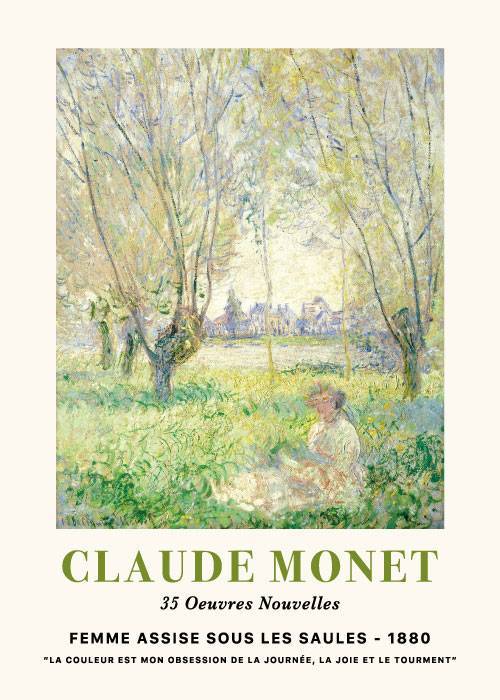 Monet Woman Seated Under Willows – Kunst